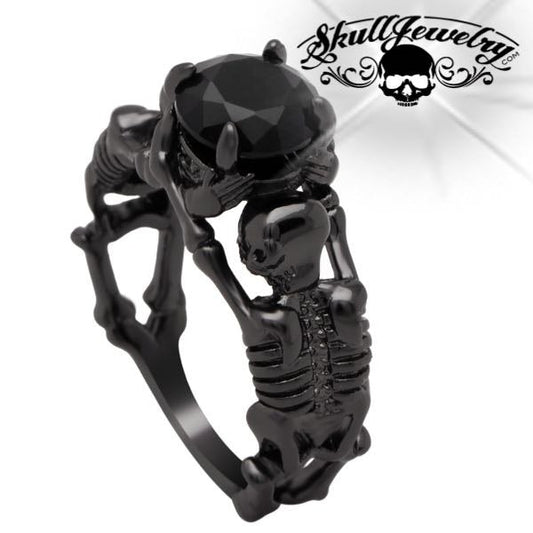 'Nero Su Scheletro Nero' Skeleton Ring