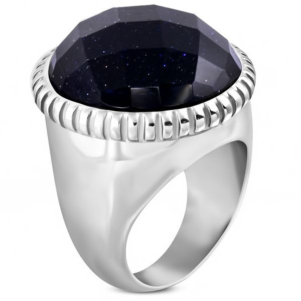 Night Sky Blue Massive Ring