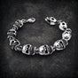 Nine Realms Skulls — Linked Skull 9" Bracelet (#B0111)