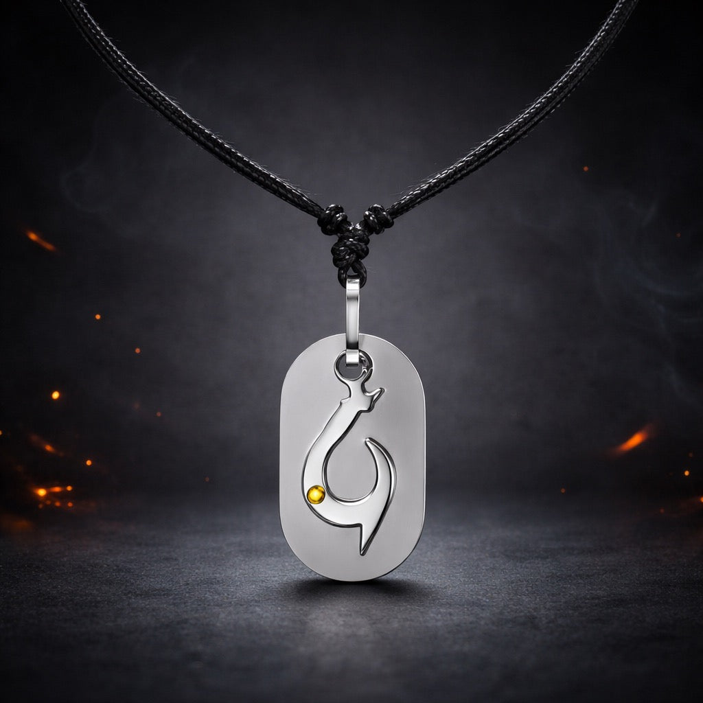 Ocean's Grasp Pendant w/16-28" Adjustable Synthetic Necklace (#P818)