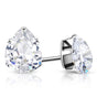 Pear Shaped CZ Earrings (#c584)