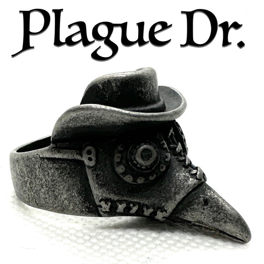 Plague Doctor Ring w/Gun Metal Finish (#686GM)