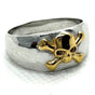 Deaths Head Two-Tone Skull Ring (#167twotone)