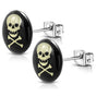 Poison Mark - Skull Stud Earrings (#e064)