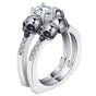 Quattro Teschi Neri - Double Ring Set (#w043)