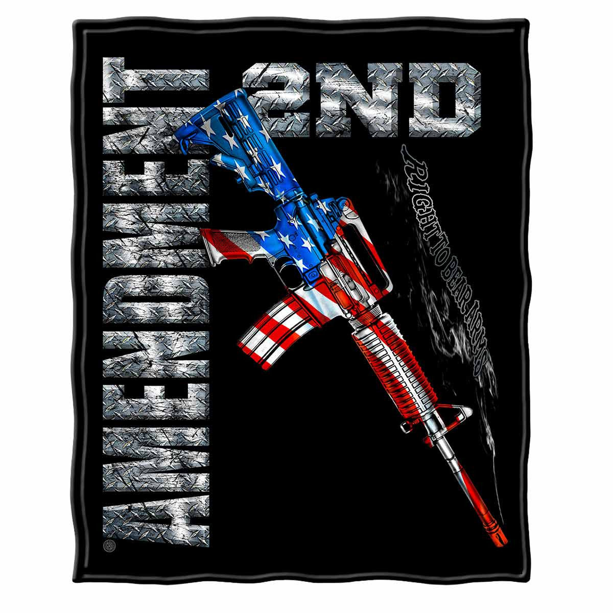 Ar15 Second Amendment Flag - Blanket