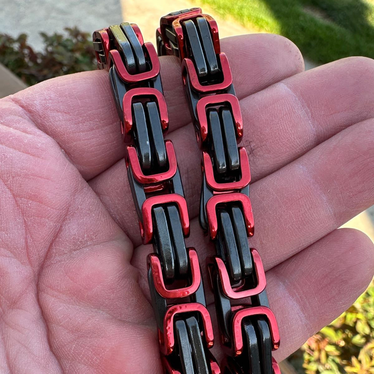 Red/Black Byzantine 27" Necklace