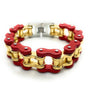 Red/Gold Two-Tone Motorcycle Chain Bracelet (#949)