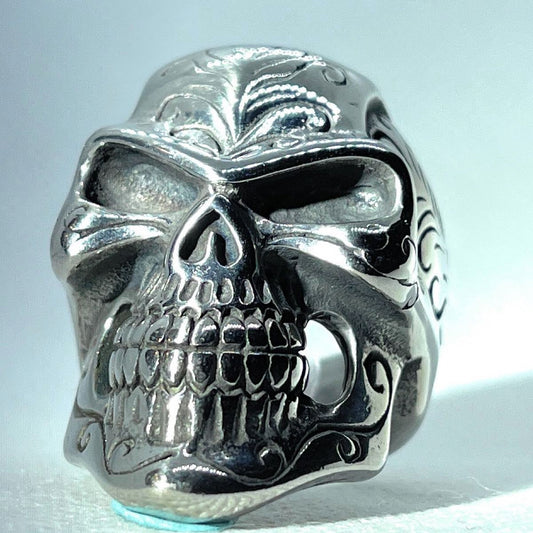 Rock You Like A Hurricane Big, Bold & Heavy Skull Ring