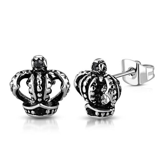 Royal Crown Stud Earrings (e047)