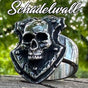 Schädelwall German Skull Shield Ring (#c514)