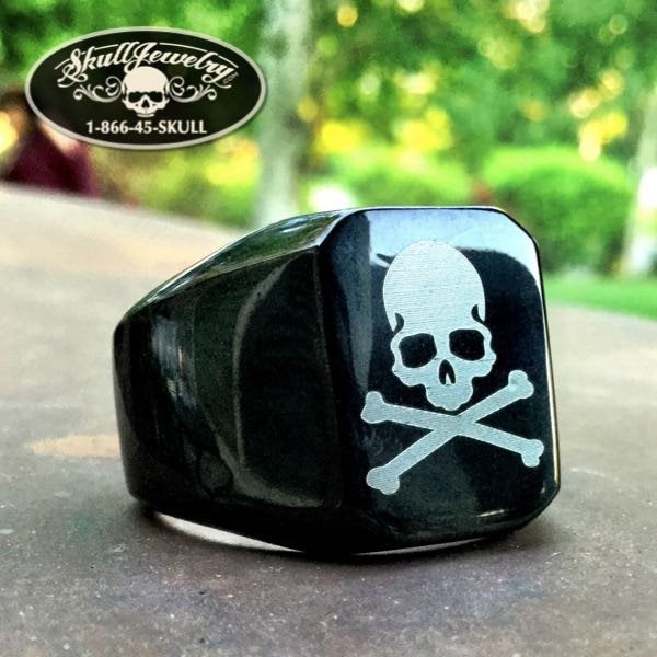 Secret Society Black Skull & Bones Schädel-Ring