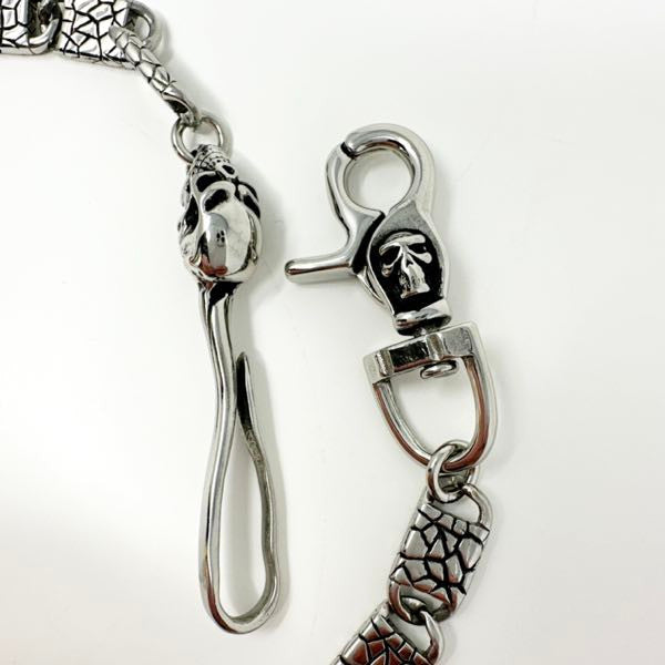 Serpent's Steel Wallet Chain - 26" long