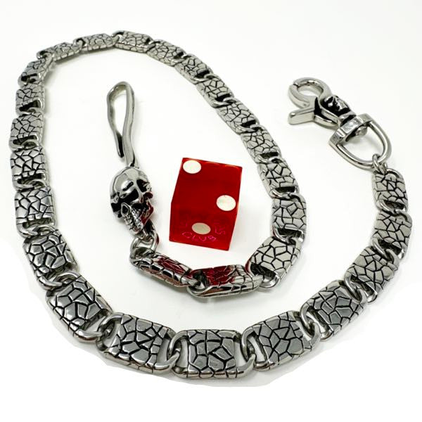 Serpent's Steel Wallet Chain - size comparison