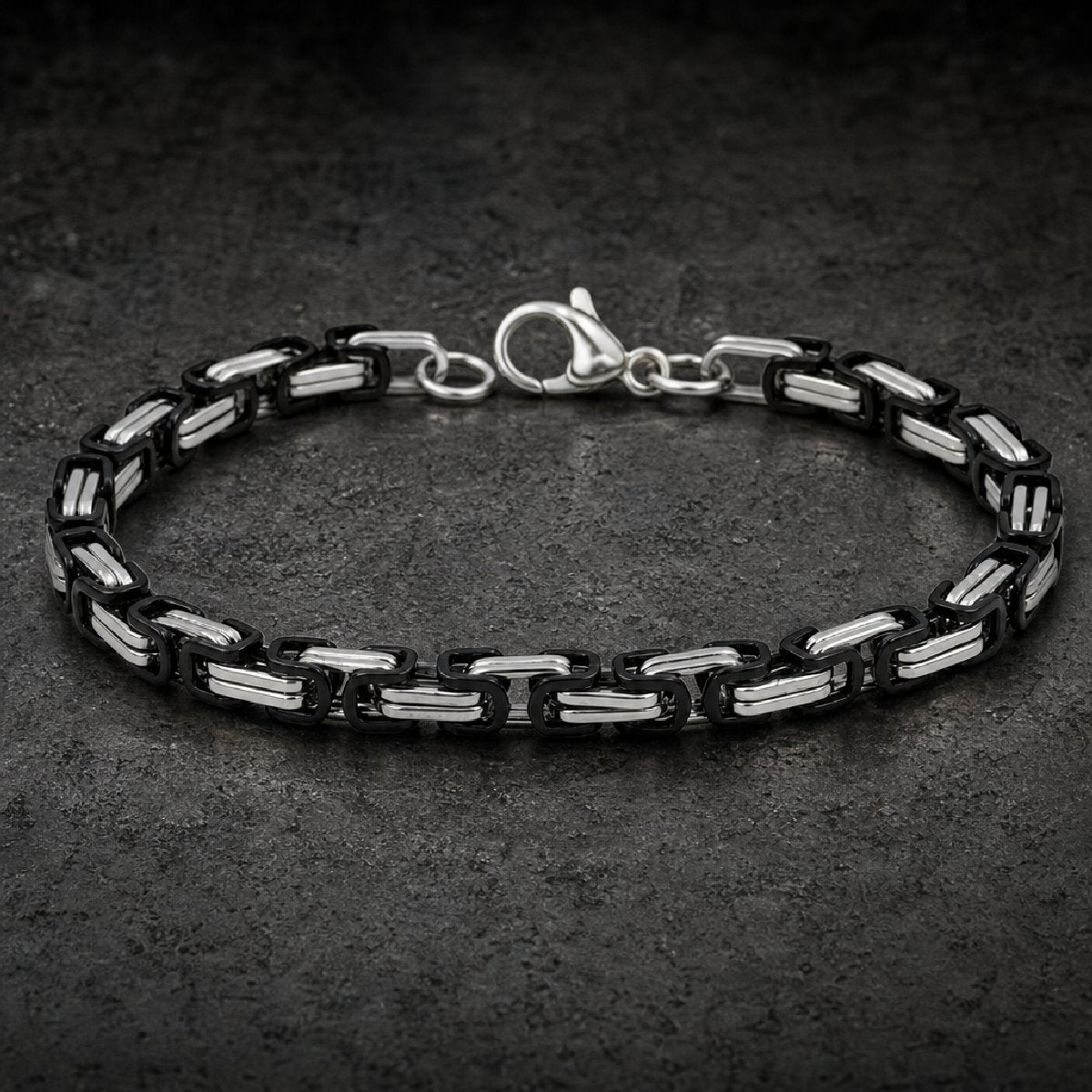 Shadow Forge — 8.5" Byzantine Bracelet