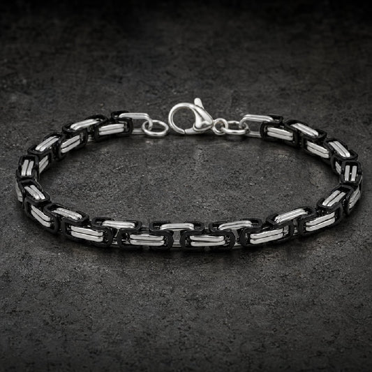 Shadow Forge — 8.5" Byzantine Bracelet