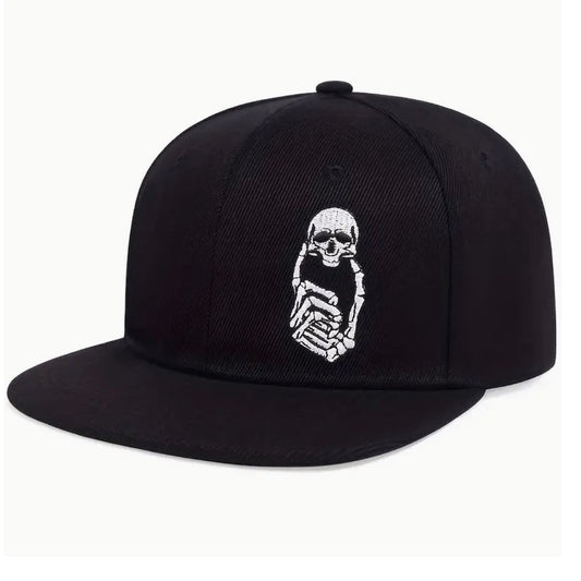 Skeleton Hand w/ Skull Baseball Cap