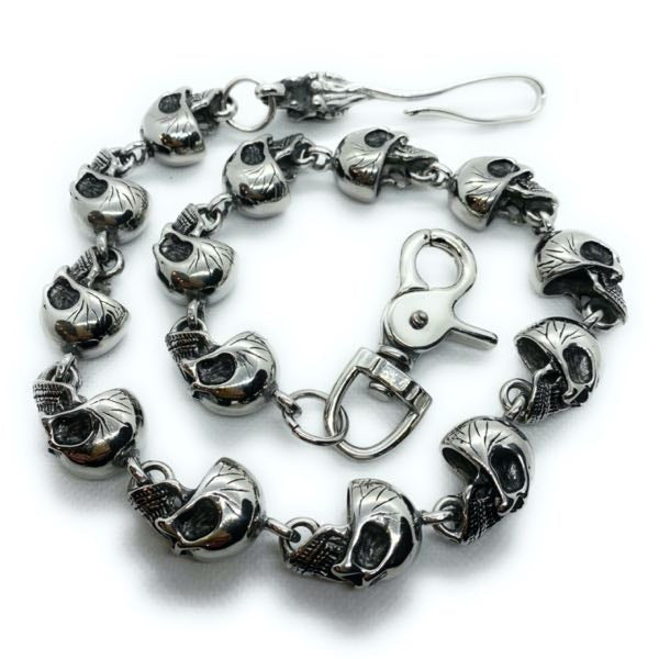 SkullDuggery wallet chain made of solid 316l stainless steel