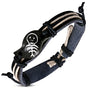 SkullFish Tied Leather Cord Bracelet (#cob-002)