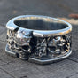 Skull Band Ring w/Roses (#054)