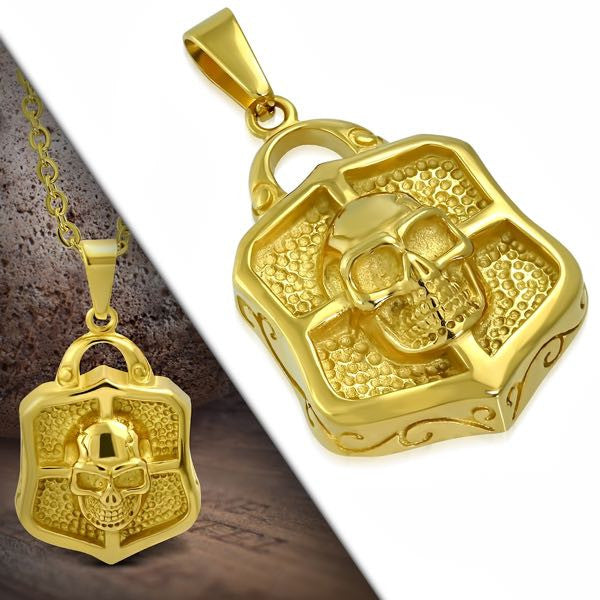 Skull Padlock Pendant