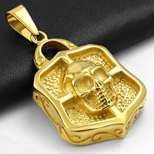 Skull Padlock Pendant