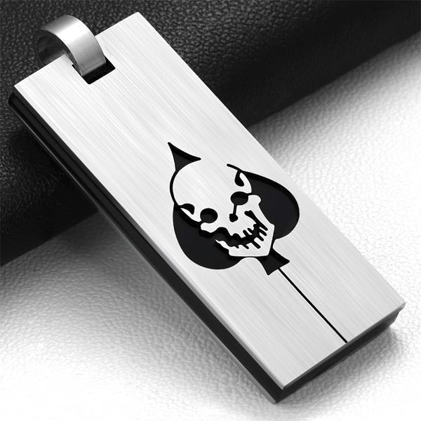 Skull Spades Stainless Steel Pendant