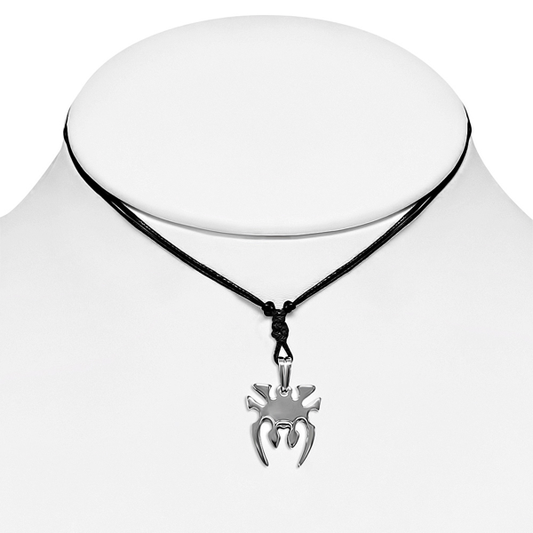 Sleek Adjustable Spider Pendant Necklace