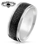 Slide It In - Black Snake Pattern Stainless Steel Ring (#407)