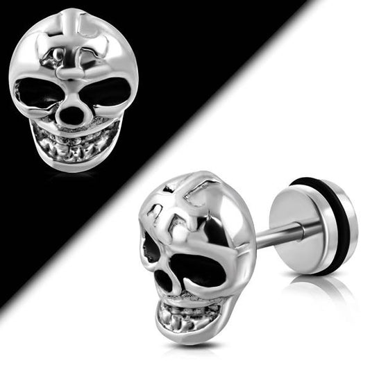 Smiling Skull Stud Earrings