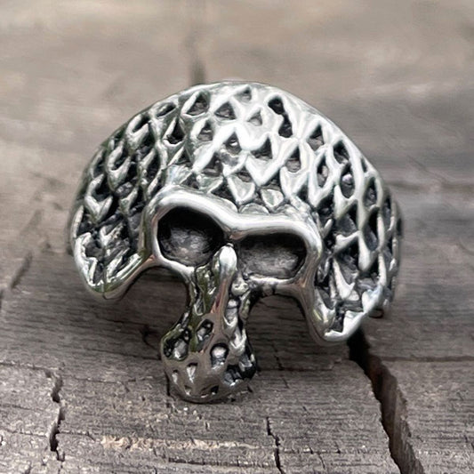 'Snakeskin Cowboy' Skull Ring (#053)