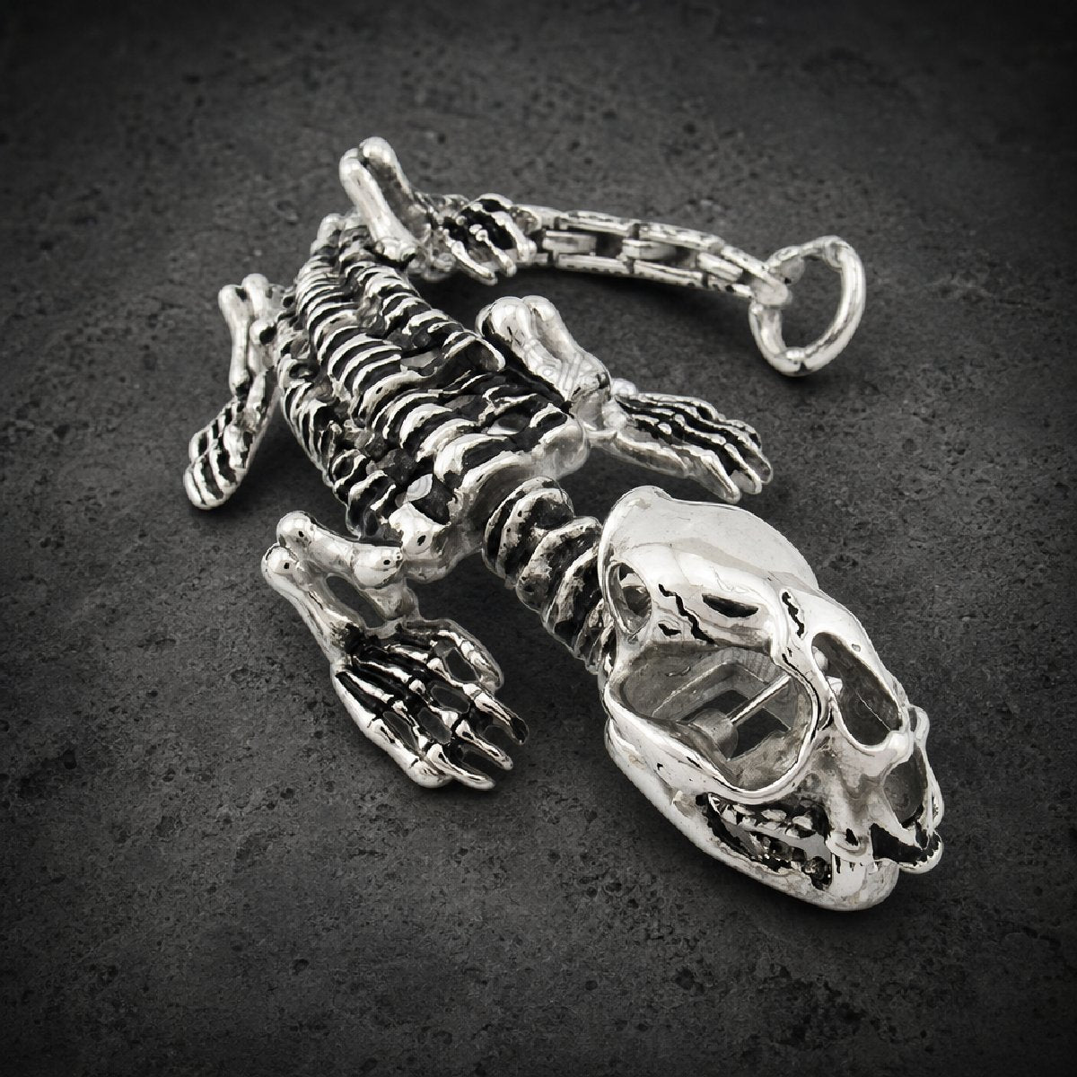 Stainless Steel Dinosaur Skeleton Bracelet