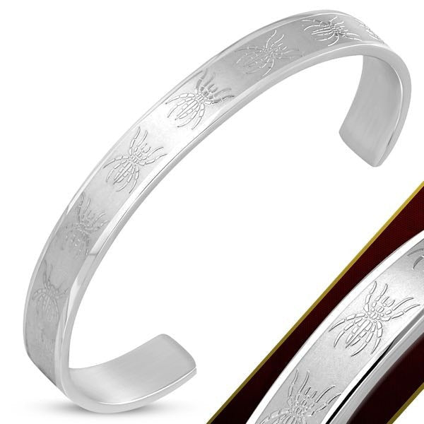 Stainless Steel Spider Cuff Bangle