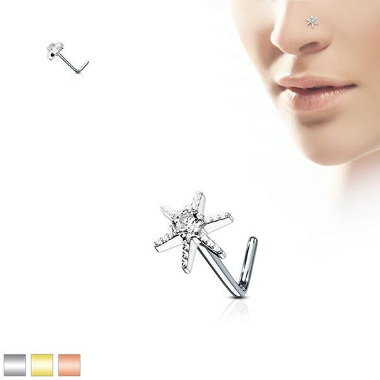 Starburst Nose Stud (3 Colors to choose from)