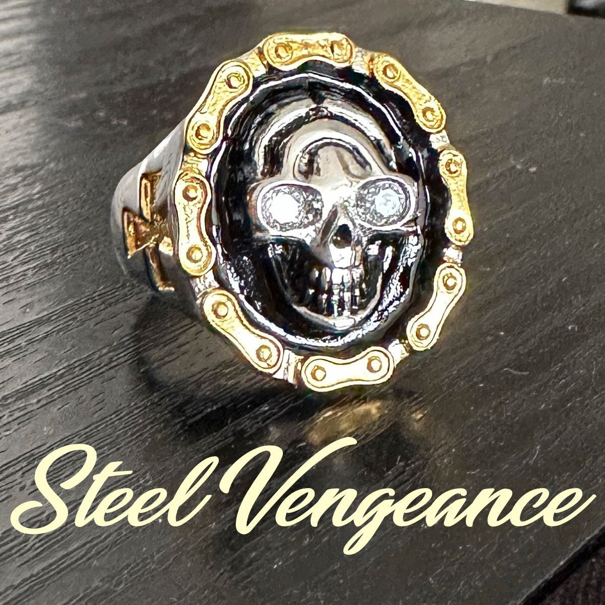 'Steel Vengeance' Skull Ring