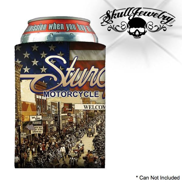 Sturgis 'Red, White & Blue' Can Koozie