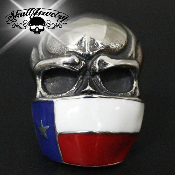 TEXAS Flag Skull Ring