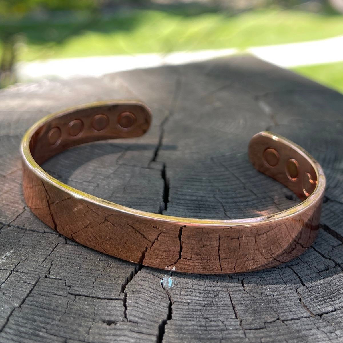 'The Classic' Solid Copper Cuff Bracelet w/Magnets (#copper010)