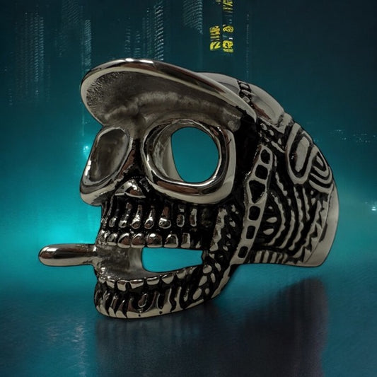 The Enforcer – Skull Cap Cigar Ring