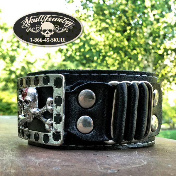 'There's Your Trouble' Leather & Stainless Bracelet