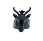 Horned Fury (Black) Goat Head With Horns Biker Ring (268Black)