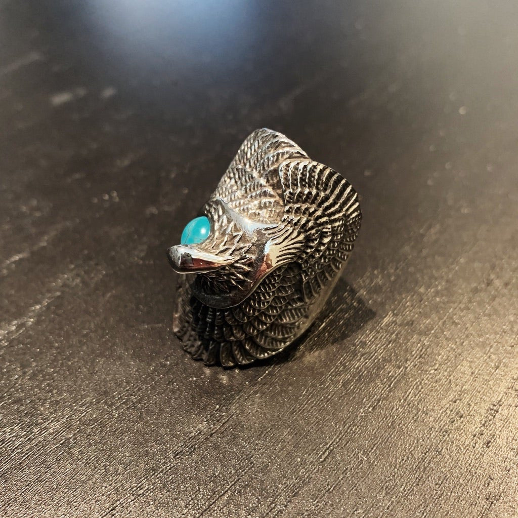 'Native American Dove' ring w/Turquoise Ring (664)