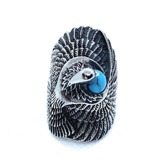 native american turquoise eagle ring