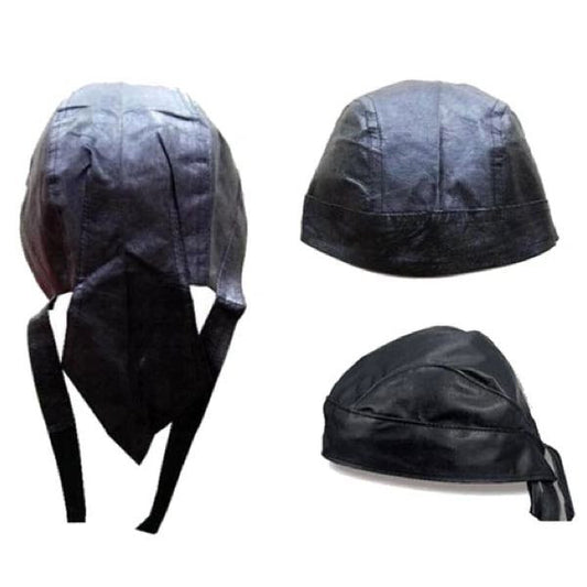 Vinyl Snake Skin Bandanna Cap (#LeatherCap002)