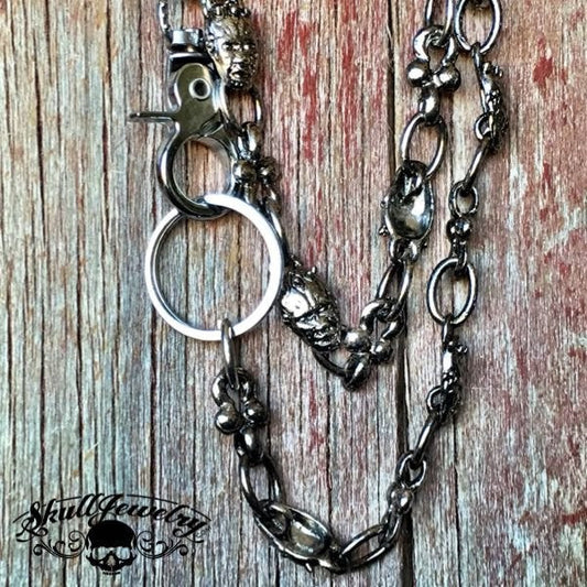 27" Devil Faces Wallet Chain 90 grams