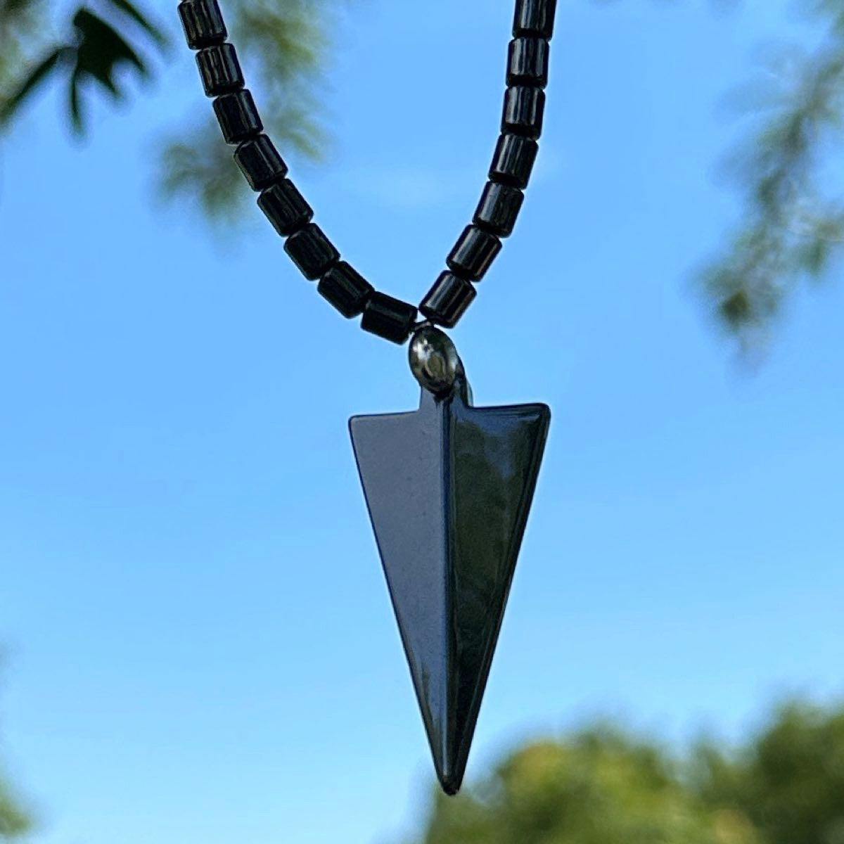 Warrior's Path Arrowhead Hematite Necklace