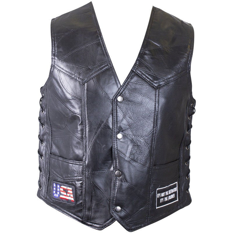 Buffalo Leather Vest w/Eagle Patch