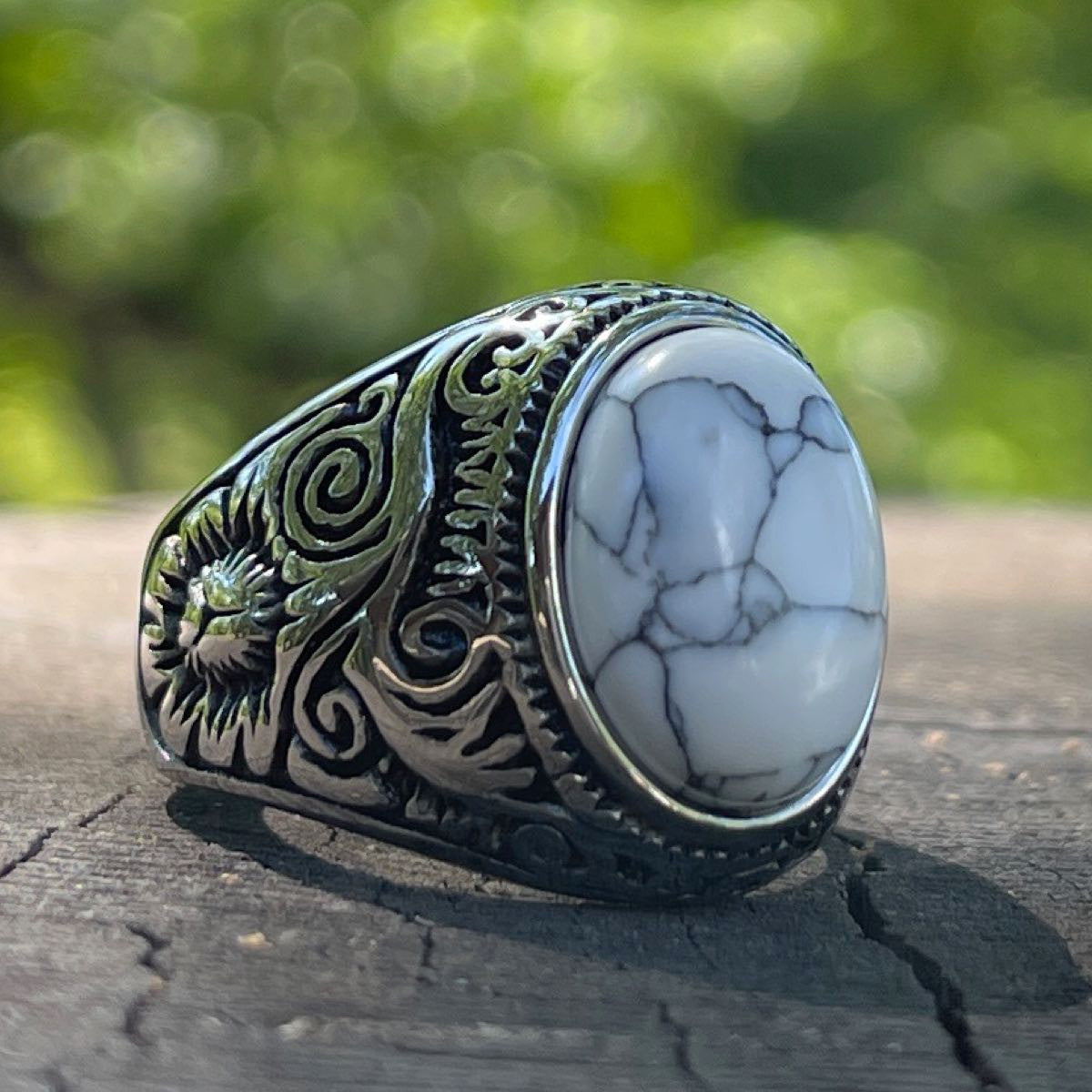 'White Buffalo' Stainless Steel Ring