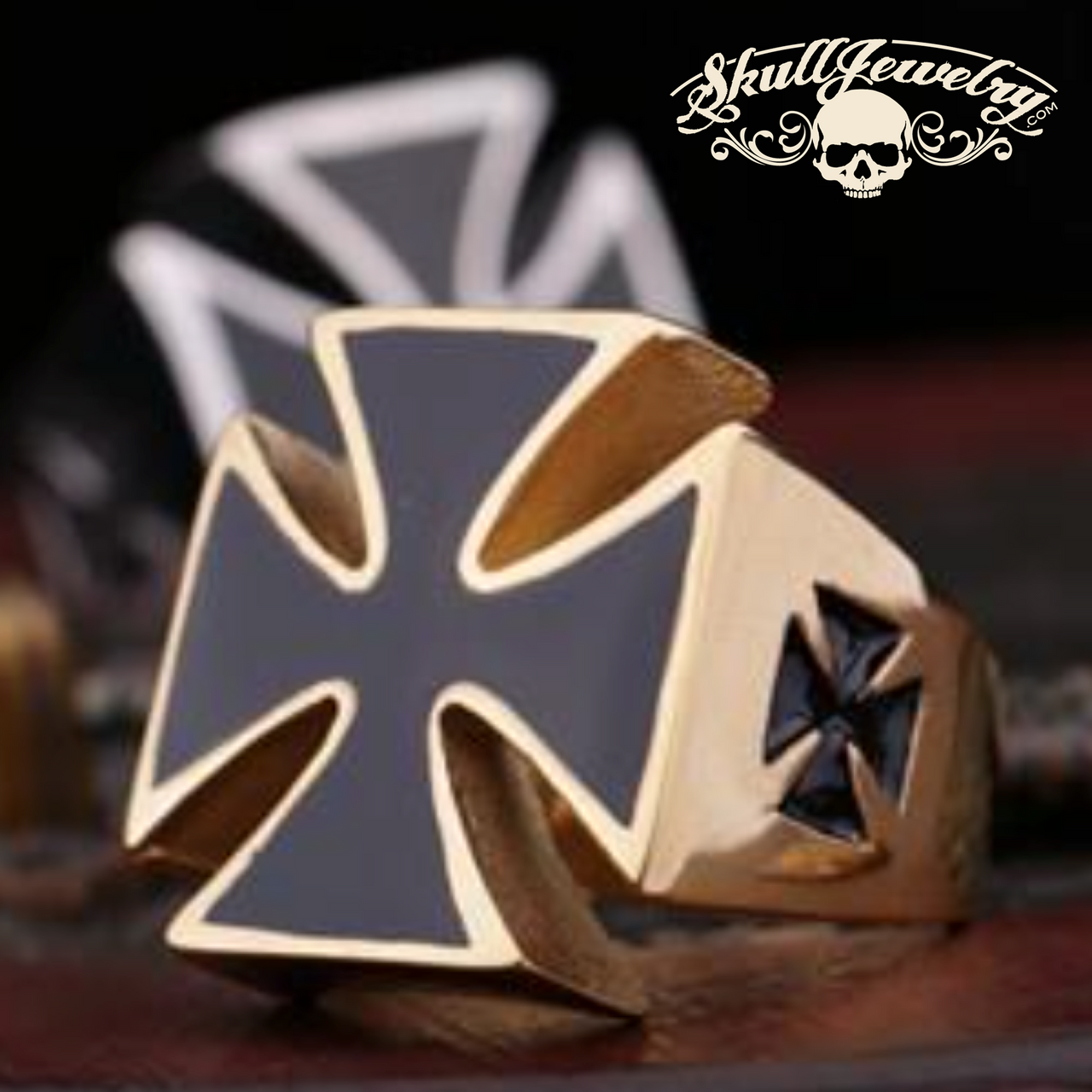 World War II Iron Cross Man's Stainless Steel Fashion Ring