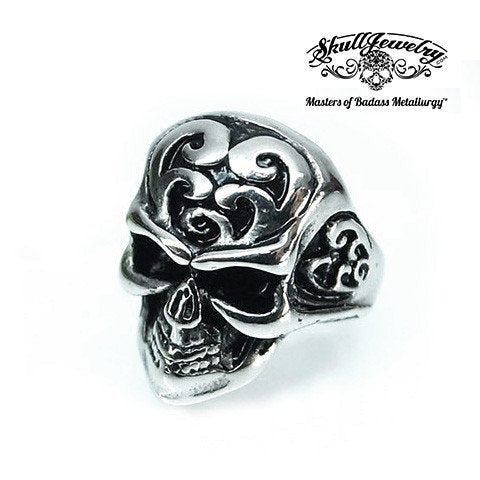 Electric Warrior Skull Ring